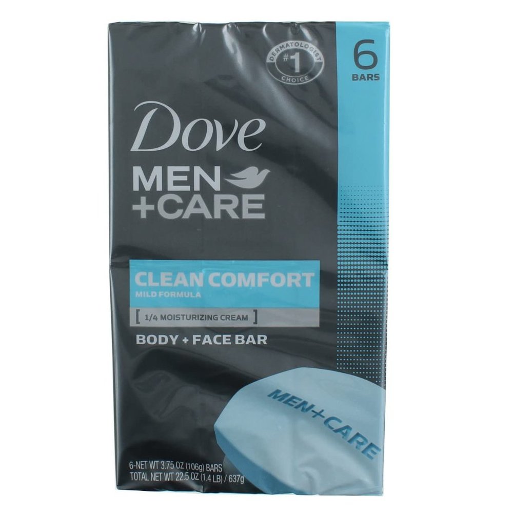 2 Packs Dove Men+Care Body and Face Bar Extra Fresh 4 oz, 6 Soap Bars